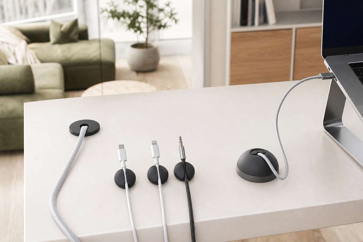 Halo Cable Tidy Set — in-home view