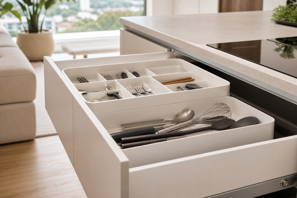 Grid Drawer Tray Set — in-home view