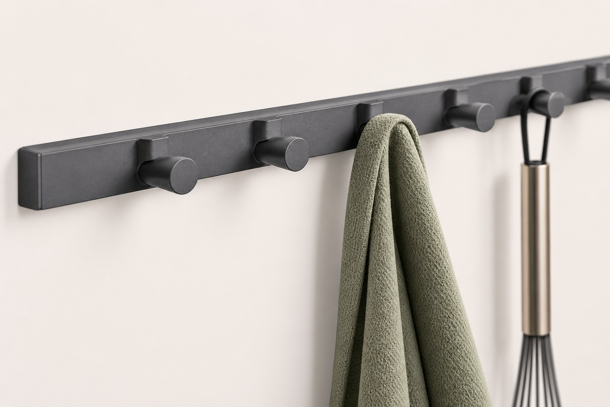 Rail Wall Hook Bar — detail view