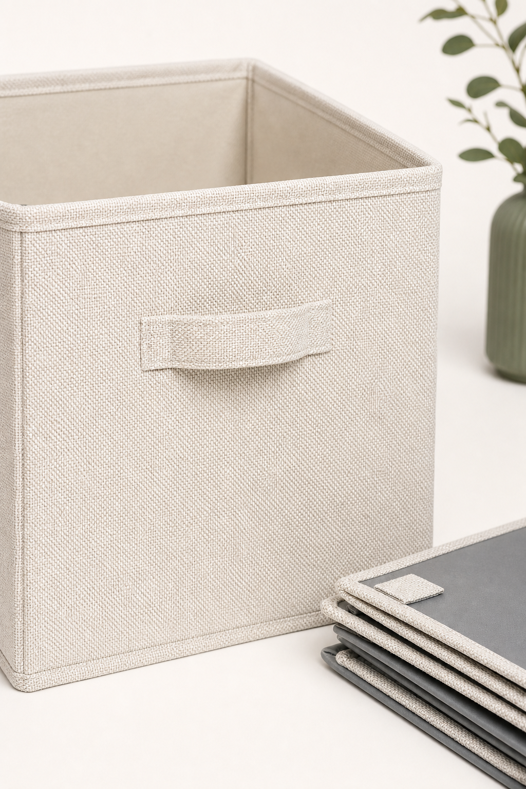 Foldable Fabric Storage Cube — detail view