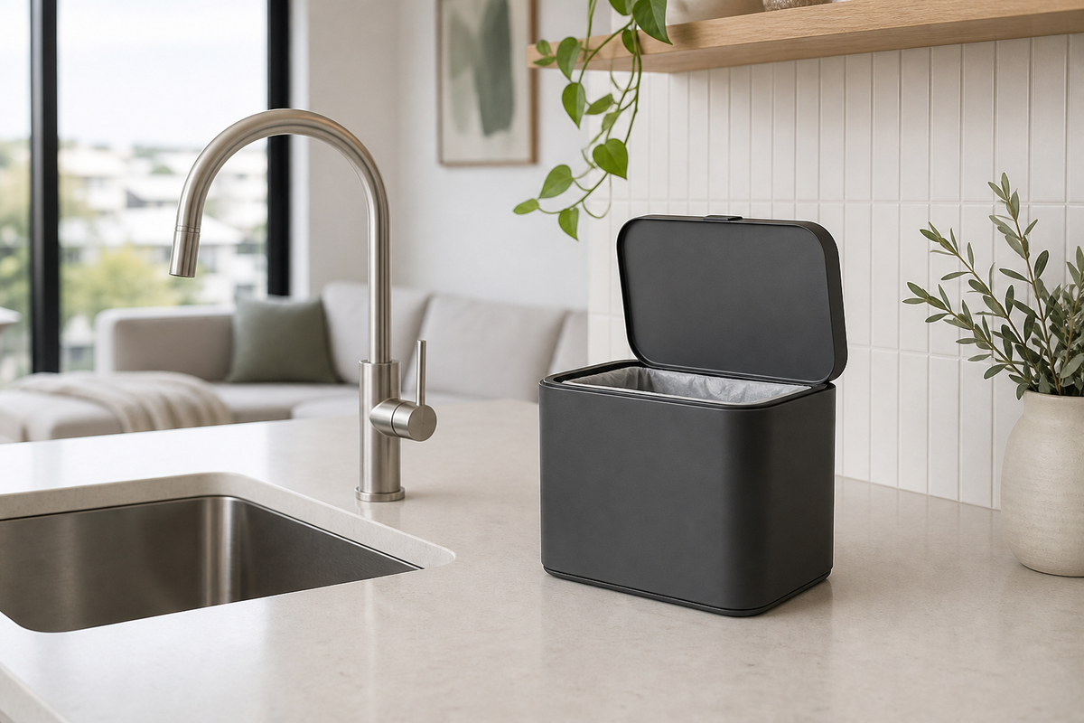 Compact Bin Caddy — in-home view