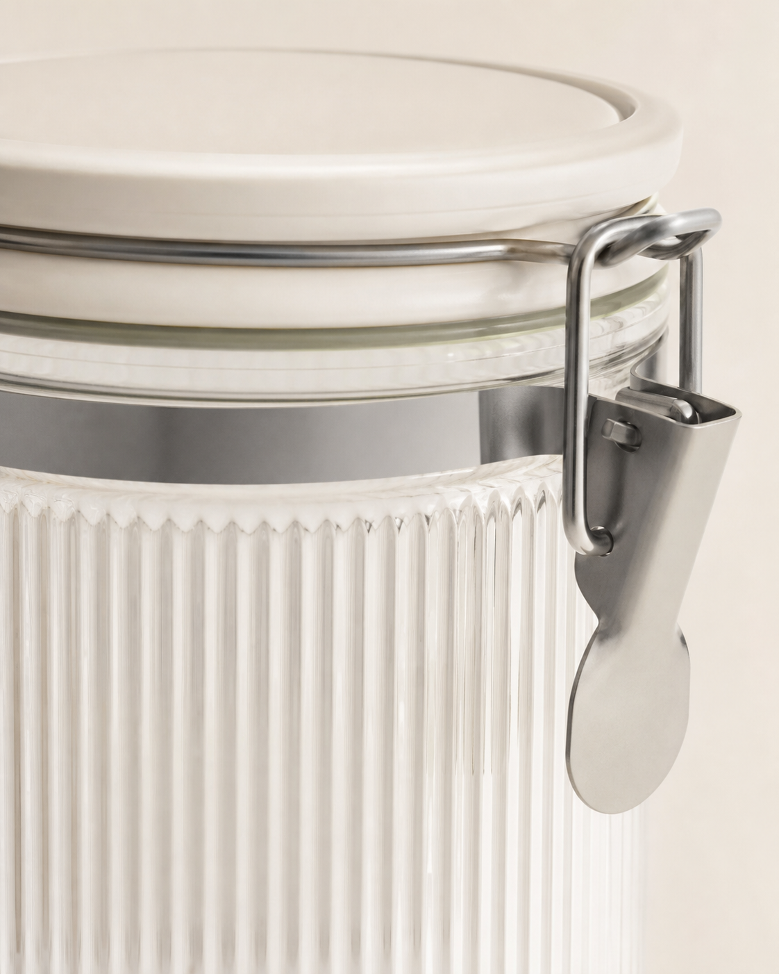 Lock Glass Pantry Jar — detail view