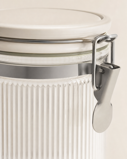 Lock Glass Pantry Jar — detail view