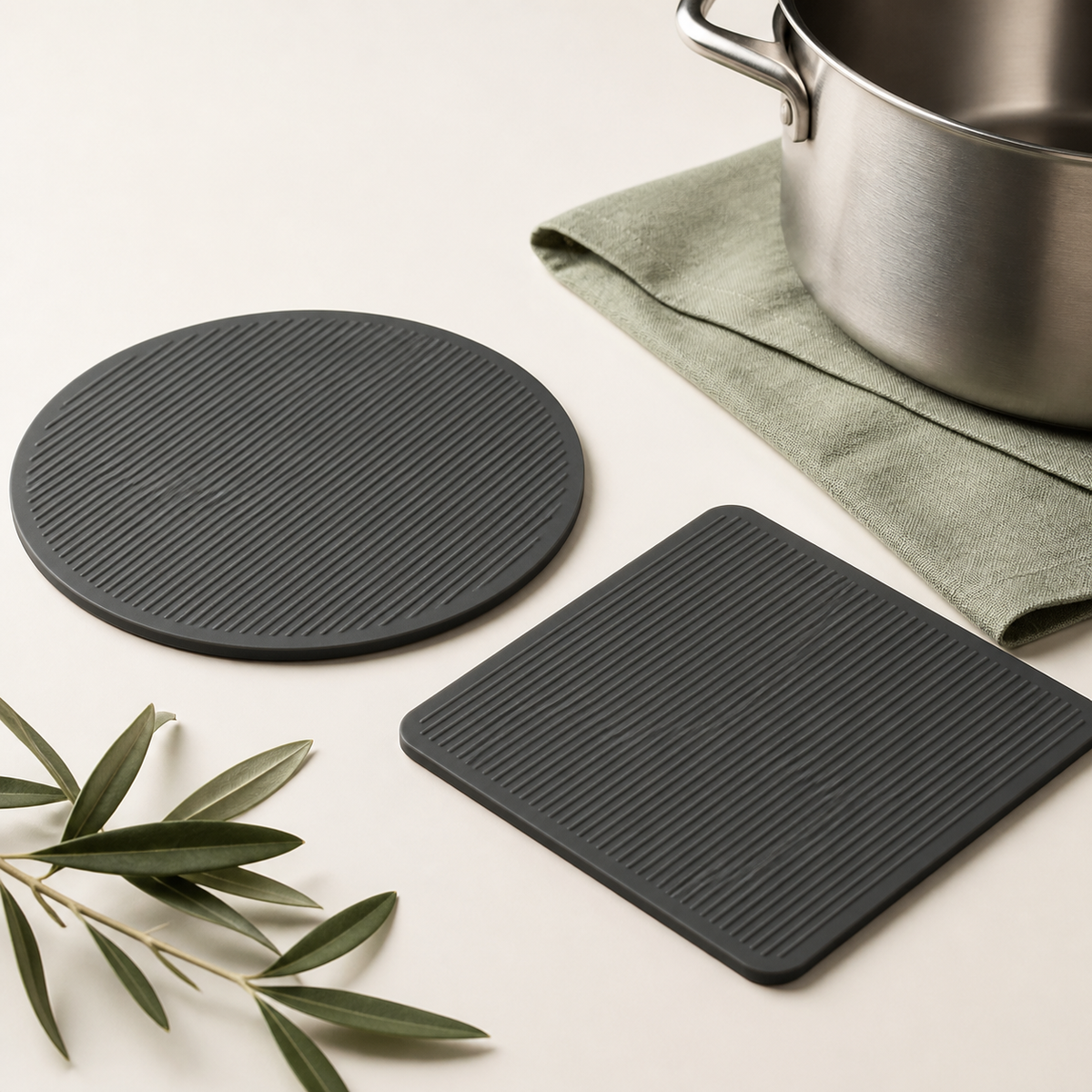 Slate Trivet Pair — detail view
