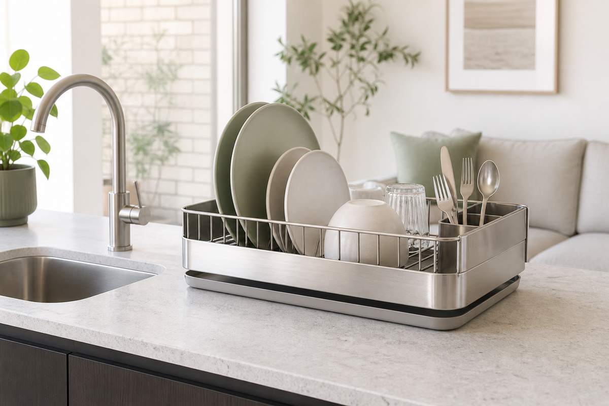 Cove Dish Caddy — in-home view